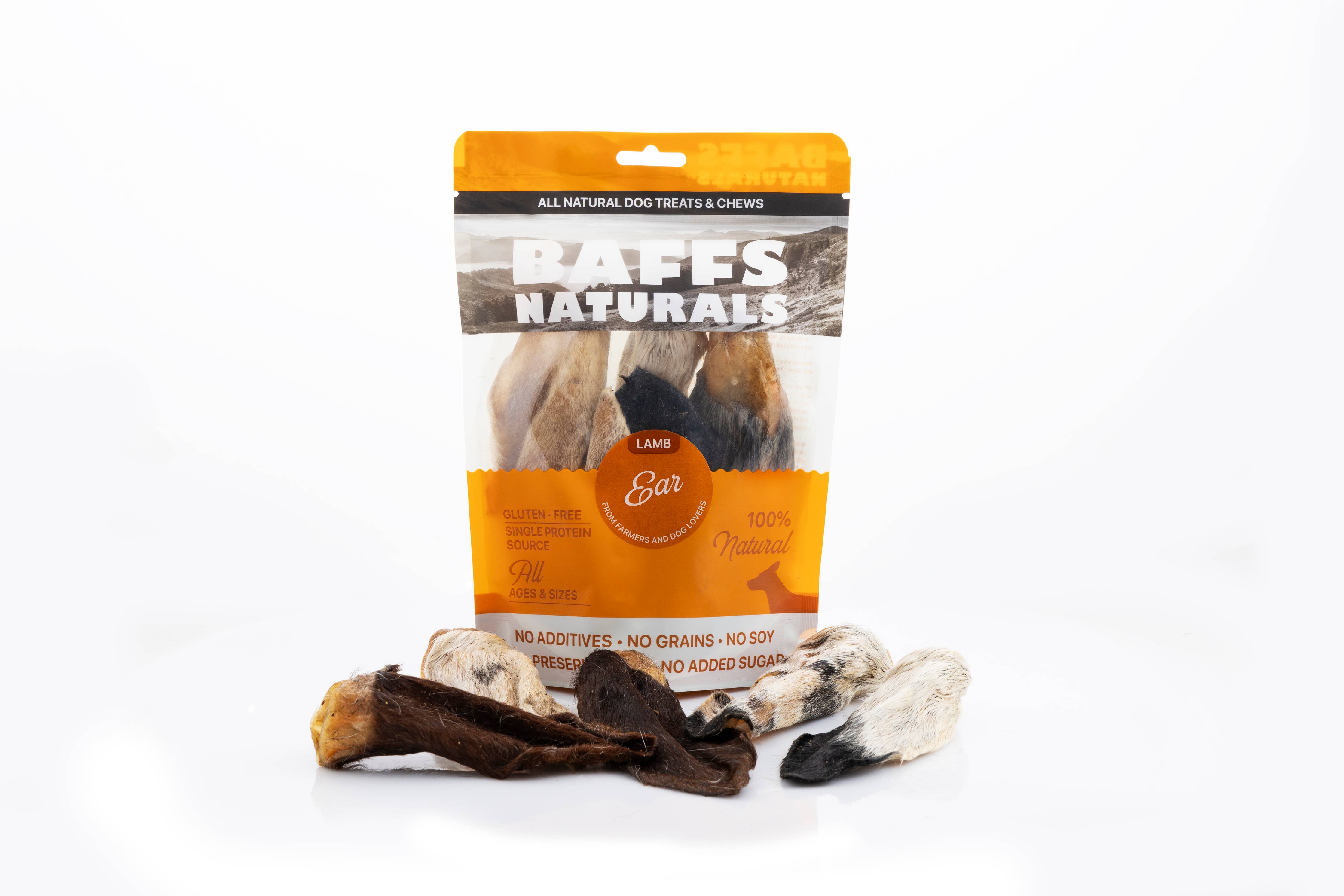All-Natural Premium Lamb Ear Dog Chews (3.5oz Bag)