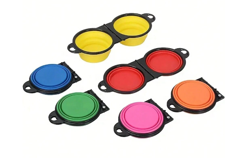 2 in 1 Foldable & Portable Pet Bowl