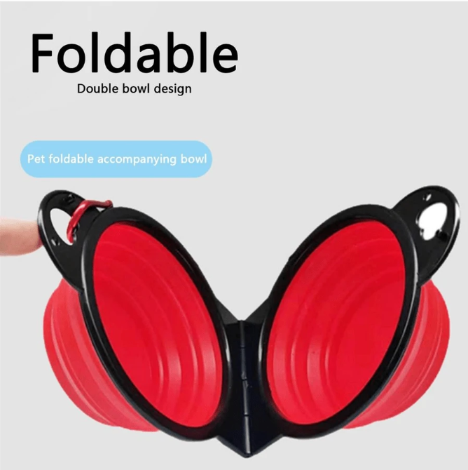 2 in 1 Foldable & Portable Pet Bowl