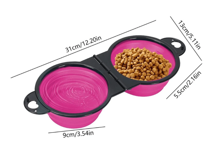 2 in 1 Foldable & Portable Pet Bowl