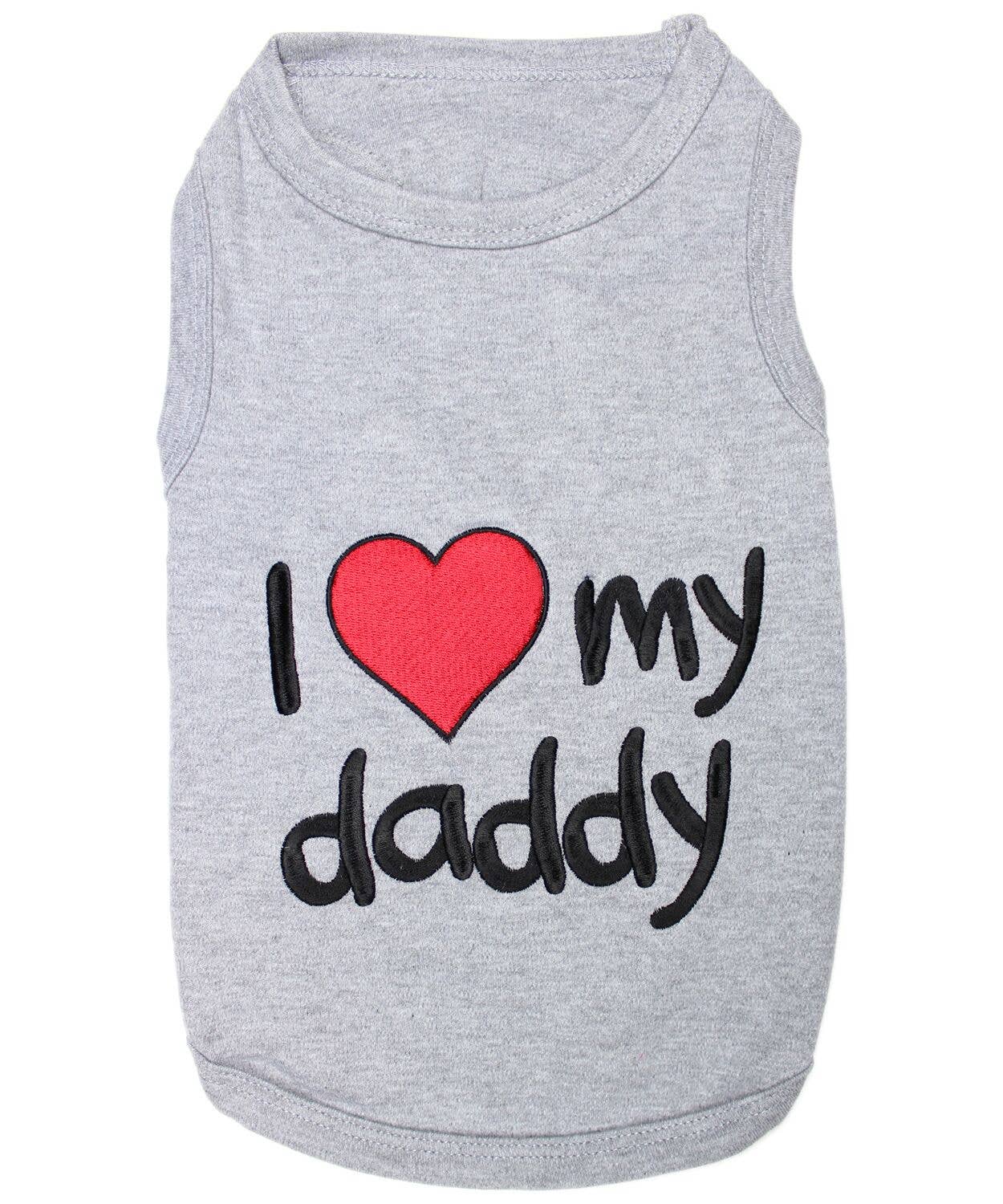I Love My Daddy - Gray Dog T-Shirt