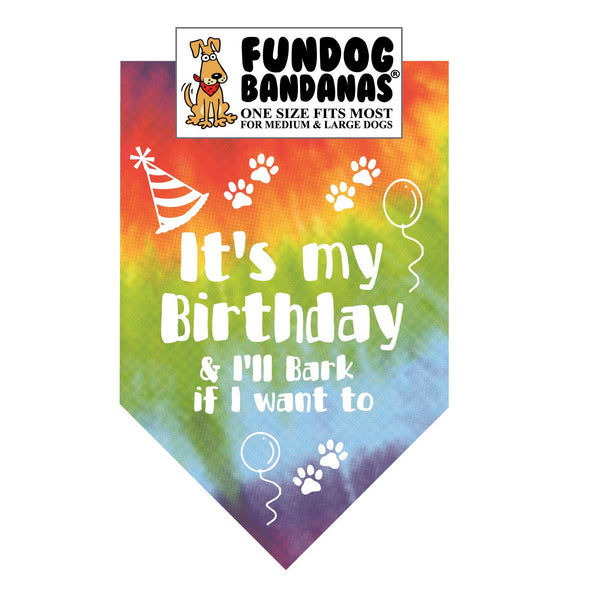 5-Pack - Birthday Dog Bandanas - I'll Bark if I Want to