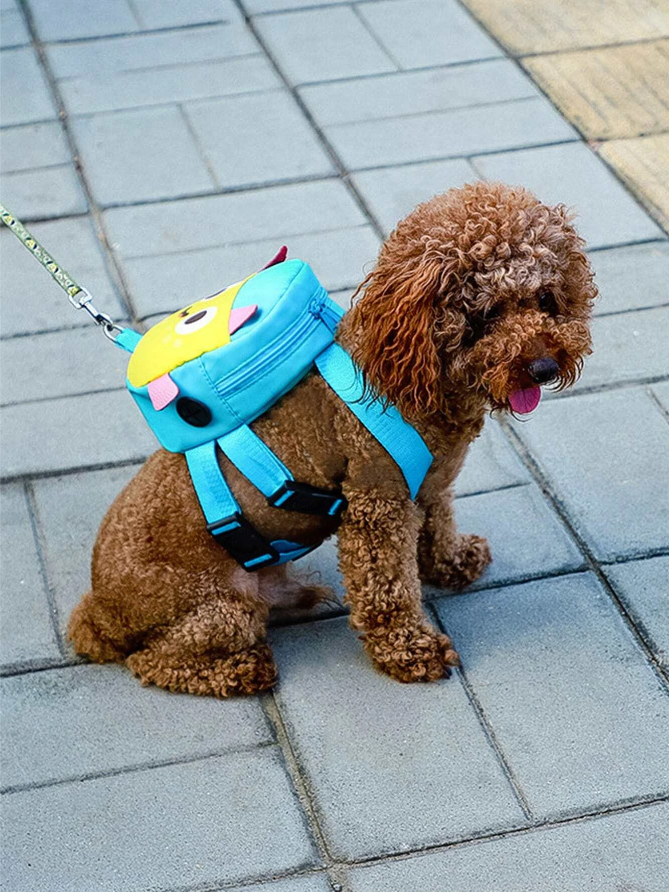 Cartoon Dog Harness Backpack