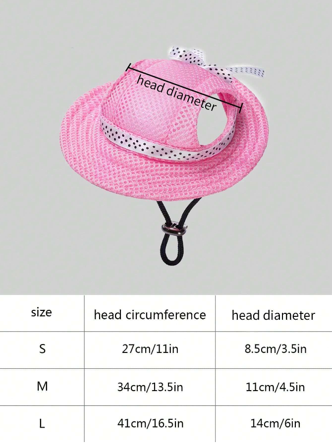 Fisherman Mesh Hat Pink w/Polka Dot Bow