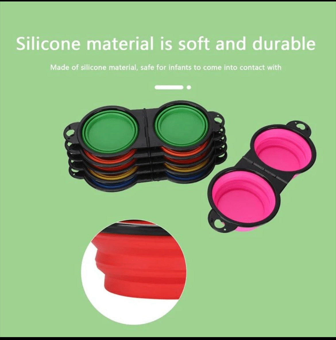 2 in 1 Foldable & Portable Pet Bowl
