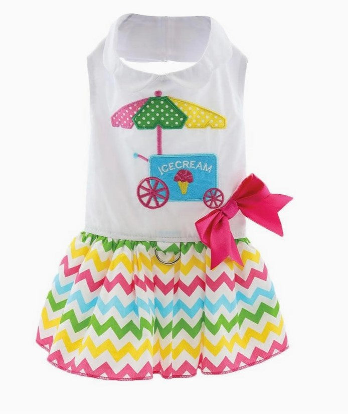Ice Cream Cart Dress W/Leash & D-Ring (Harness)