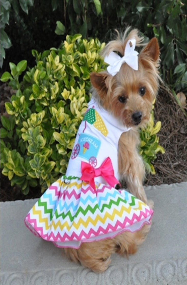 Ice Cream Cart Dress W/Leash & D-Ring (Harness)