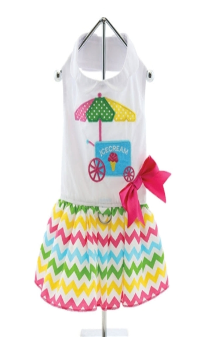 Ice Cream Cart Dress W/Leash & D-Ring (Harness)