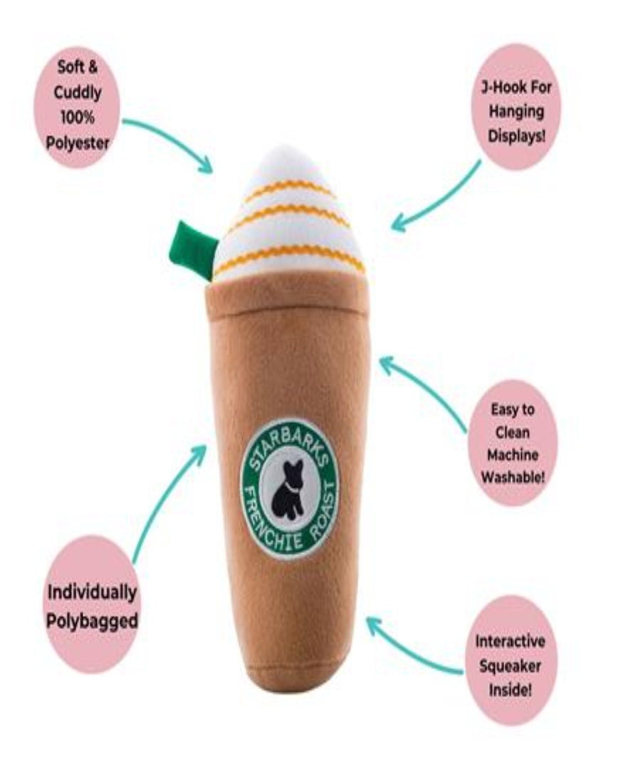 Starbarks Frenchie Roast Plush Toy
