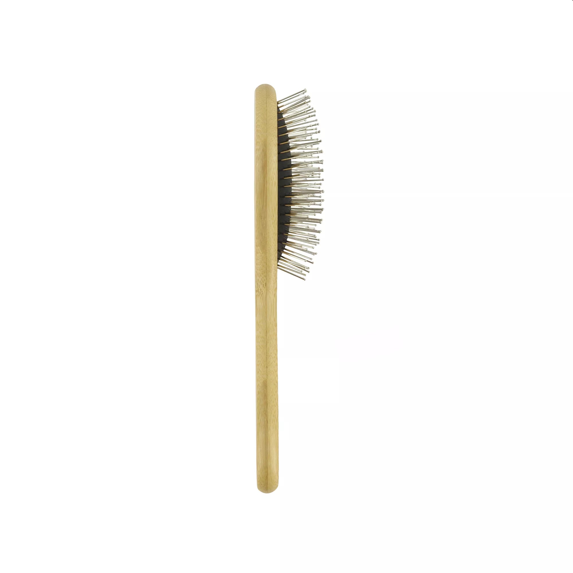 Wire Pin Dog Brush w/Bamboo Handle