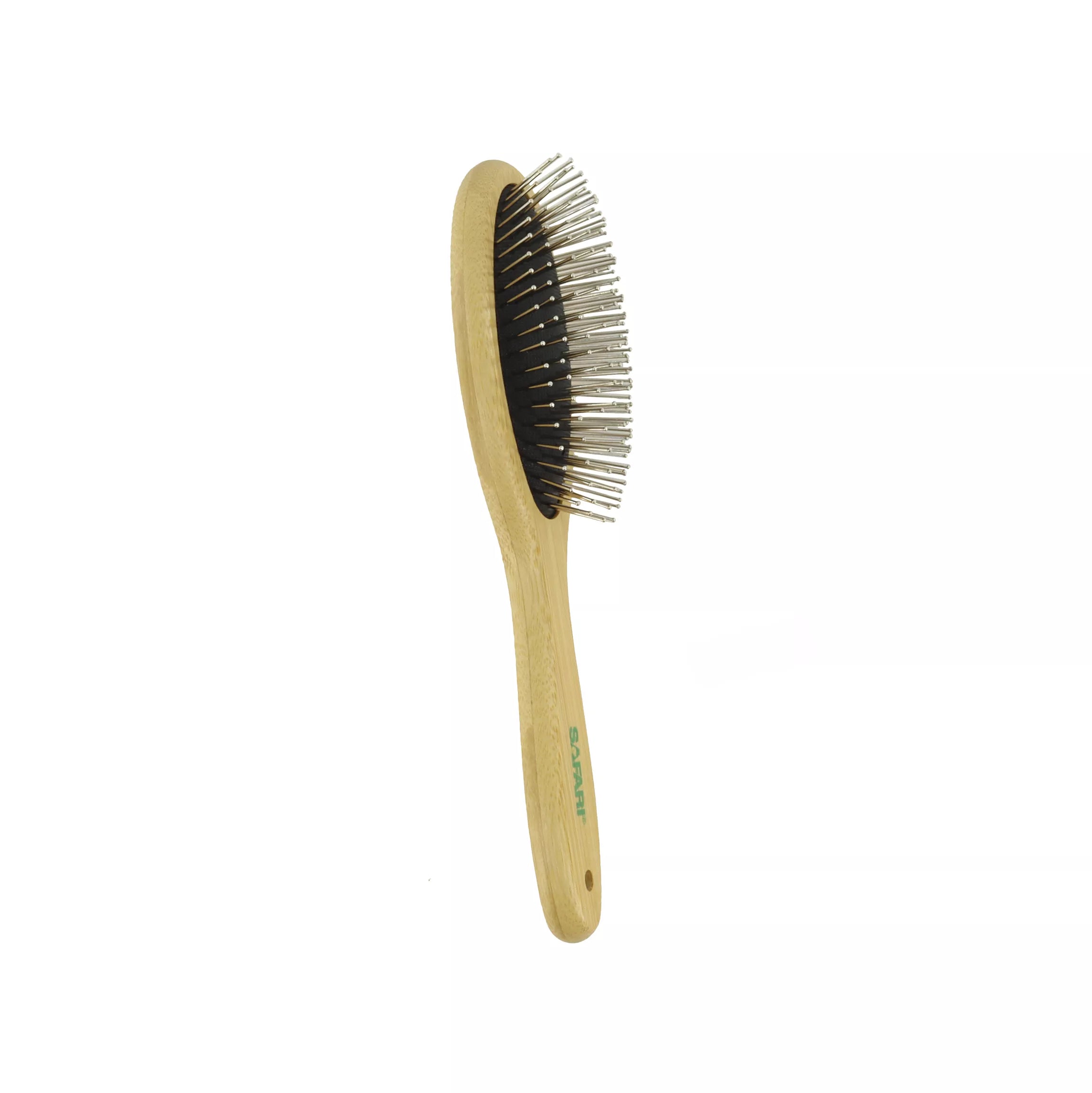 Wire Pin Dog Brush w/Bamboo Handle