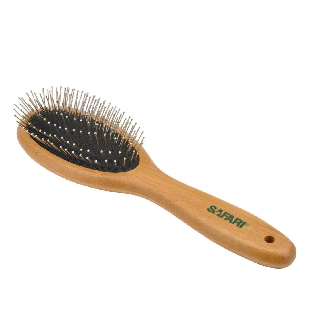 Wire Pin Dog Brush w/Bamboo Handle