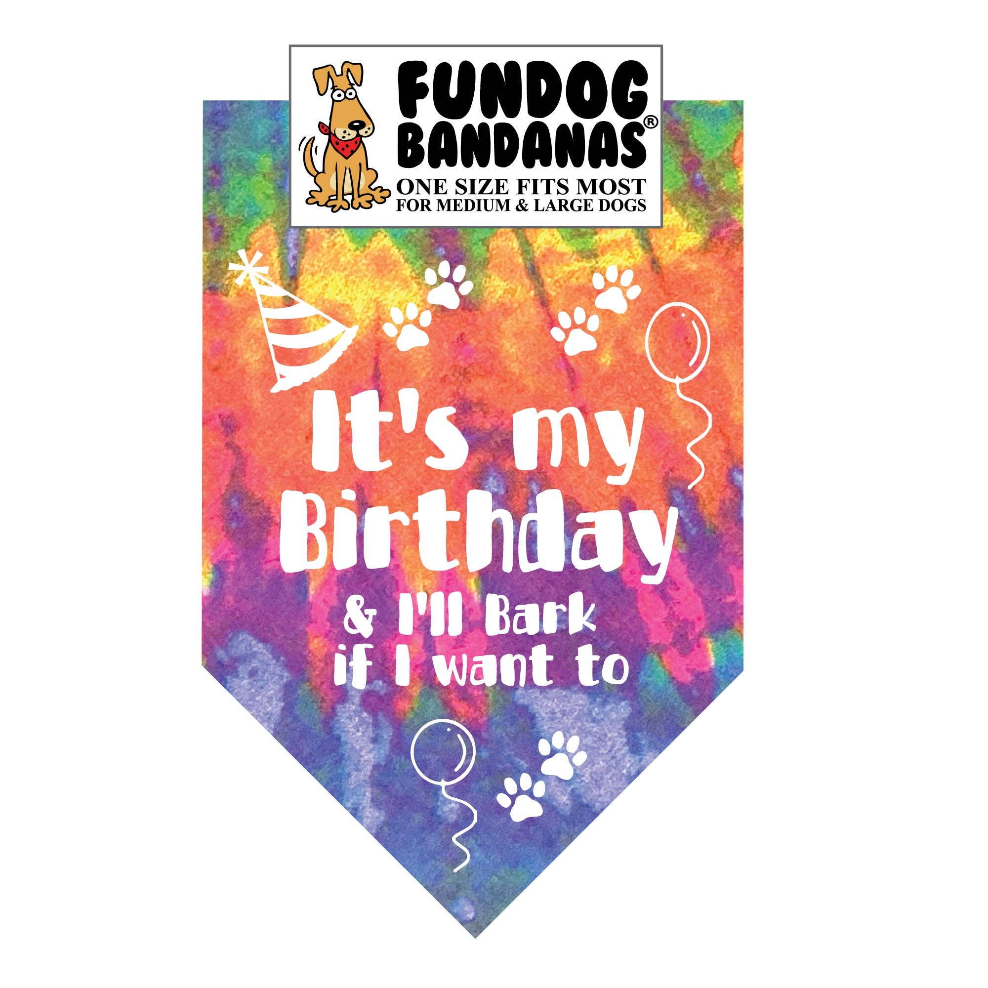 5-Pack - Birthday Dog Bandanas - I'll Bark if I Want to