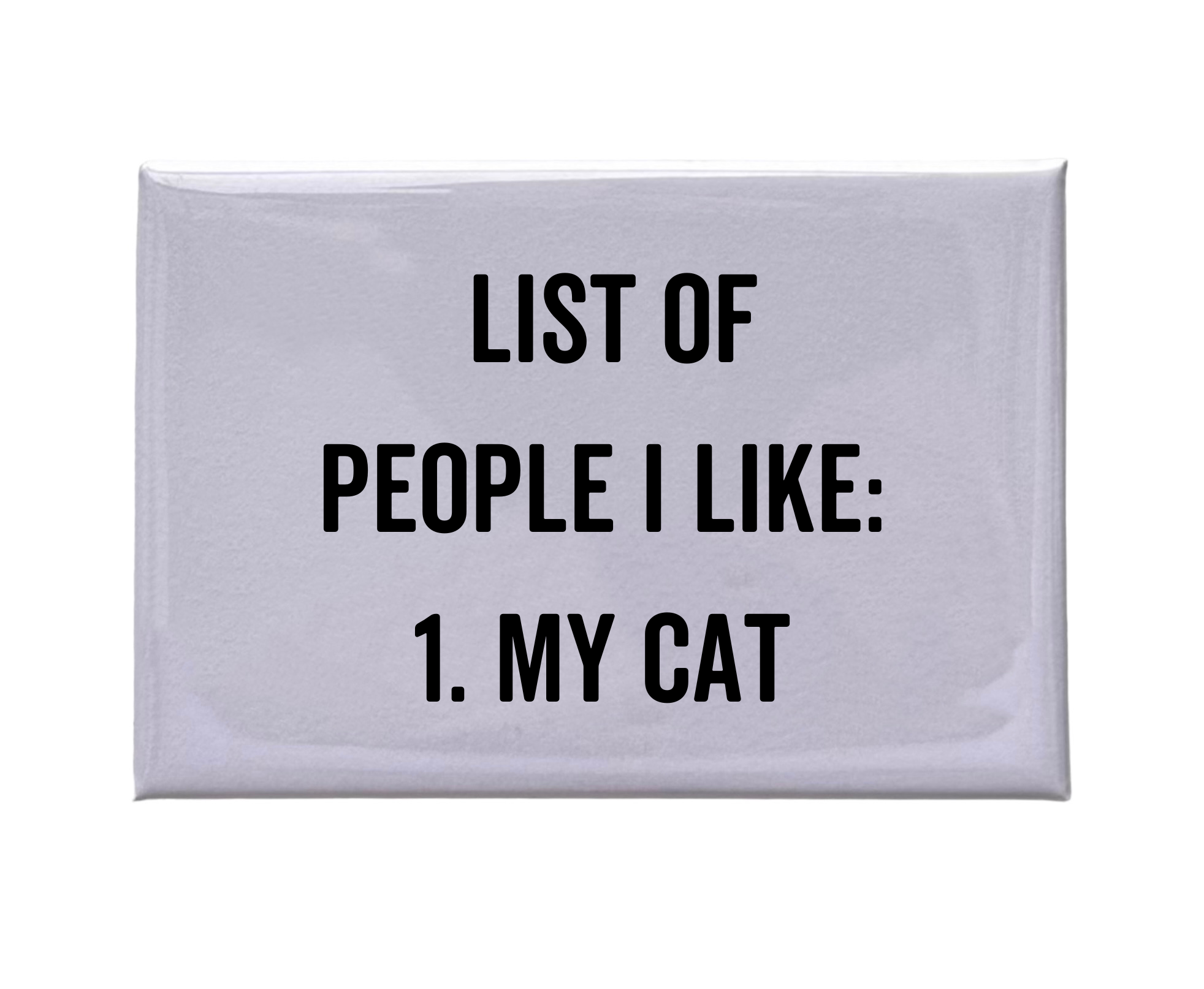 "List Of People" White Magnet