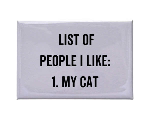 "List Of People" White Magnet