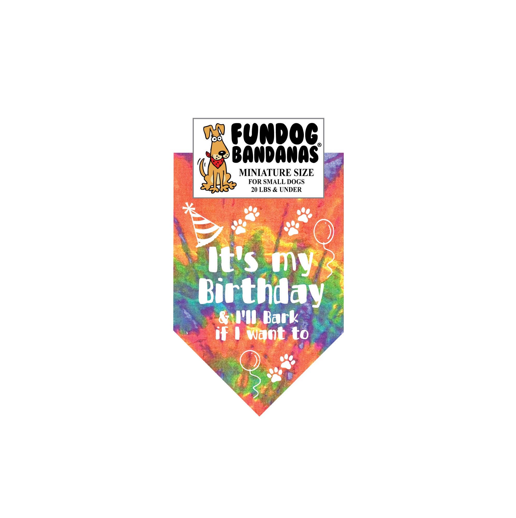 5-Pack - Birthday Dog Bandanas - I'll Bark if I Want to